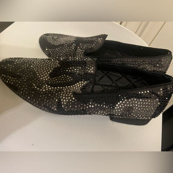 Steve Madden Caviarr Black Loafers Men’s Size 9 Studded Slip On Shoes main image 4